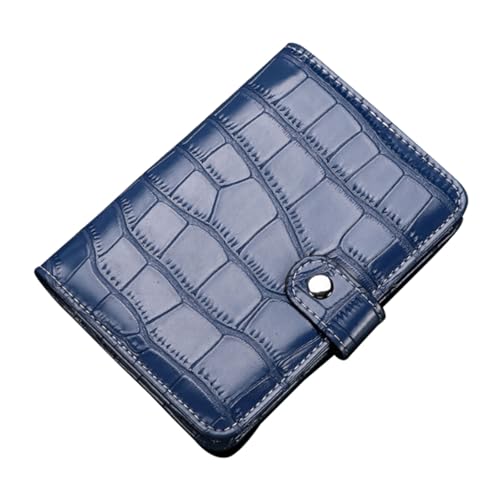 ZZTWER Passport Ticket Holder Multifunktionales Reisepassbuch Krokodilmuster Dokumentenaufbewahrungstasche Passport Wallet Reisepasshüllen(Dark Blue) von ZZTWER