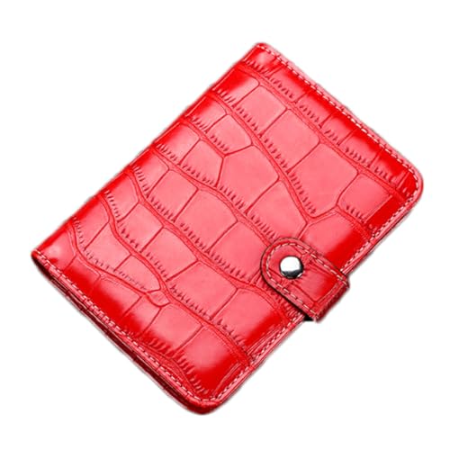 ZZTWER Passport Ticket Holder Multifunktionales Reisepassbuch Krokodilmuster Dokumentenaufbewahrungstasche Passport Wallet Reisepasshüllen(Rosso) von ZZTWER