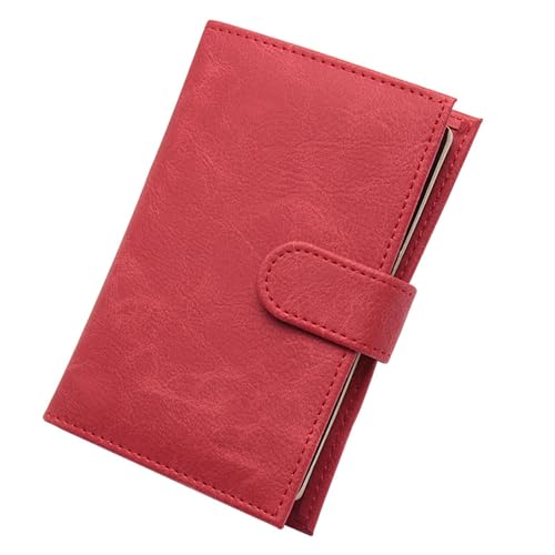 ZZTWER Reisepasshüllen Mehrzweck-Reisepasshülle, Kartenetui aus PU-Leder, tragbare Reisebrieftasche, Reisepasshülle for Dokumente, Ausweise und Kreditkarten(Rosso) von ZZTWER
