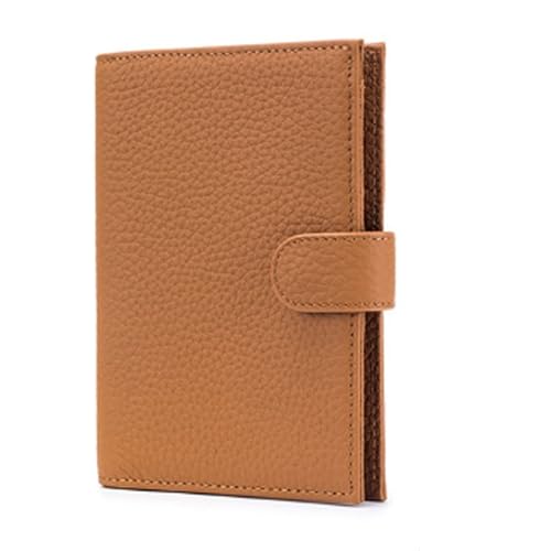 ZZTWER Ultradünne Reisepasstasche, Multifunktions-Geldbörse, Tickethalter, Reisepass-Dokumententasche, Aufbewahrungstasche for Frauen Reisepasshüllen(Bruin) von ZZTWER