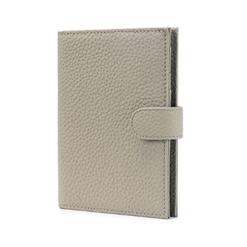 ZZTWER Ultradünne Reisepasstasche, Multifunktions-Geldbörse, Tickethalter, Reisepass-Dokumententasche, Aufbewahrungstasche for Frauen Reisepasshüllen(Grey) von ZZTWER