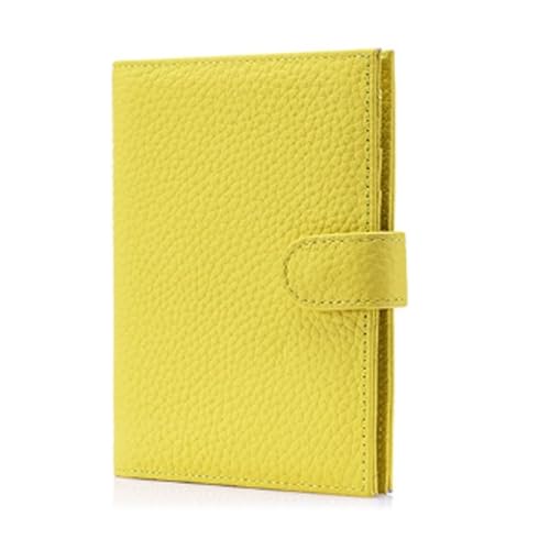ZZTWER Ultradünne Reisepasstasche, Multifunktions-Geldbörse, Tickethalter, Reisepass-Dokumententasche, Aufbewahrungstasche for Frauen Reisepasshüllen(Lemon Yellow) von ZZTWER
