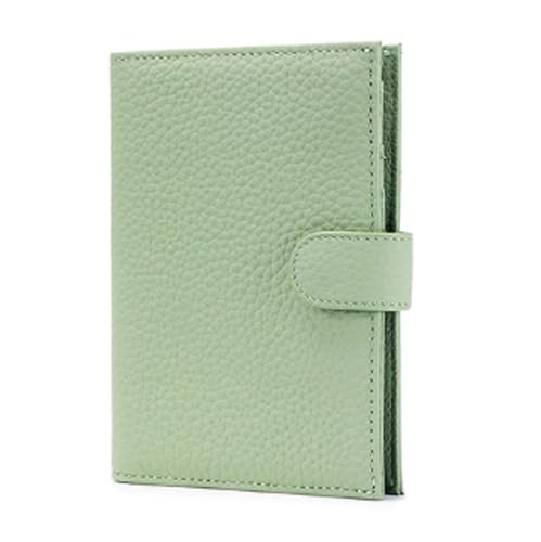 ZZTWER Ultradünne Reisepasstasche, Multifunktions-Geldbörse, Tickethalter, Reisepass-Dokumententasche, Aufbewahrungstasche for Frauen Reisepasshüllen(Light Green) von ZZTWER
