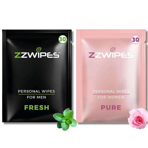 ZZWIPES Feuchttücher für Männer und Frauen – alkoholfreie große, einzeln verpackte Intimhygienetücher, je 30 Stück, Rosen- und Minzduft, ideal für Reisen, alltägliche Frische und Urlaubsutensilien ZZWIPES Feuchttücher für Männer und Frauen – alkoholfreie große, einzeln verpackte Intimhygienetücher, je 30 Stück, Rosen- und Minzduft, ideal für Reisen, alltägliche Frische und Urlaubsutensilien von ZZWIPES
