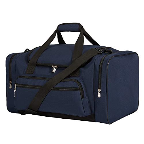 Sporttasche Reisetasche Fitness Tasche mit Schultergurt Wochenendtasche für Damen und Herren (Blau, 40L) von ZZY