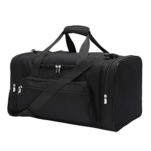 Sporttasche Reisetasche Fitness Tasche mit Schultergurt Wochenendtasche für Damen und Herren (Schwarz, 40L) von ZZY