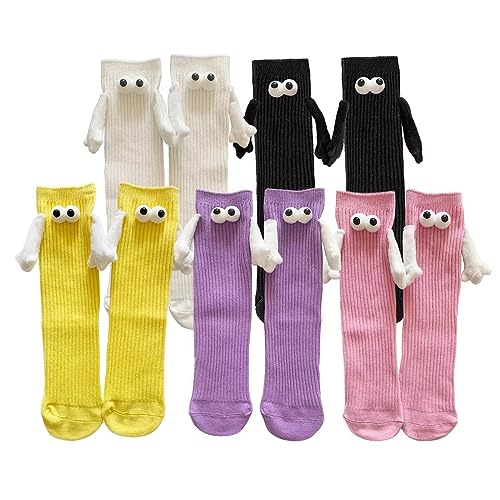 ZZZANA Baumwollsocken für Kinder, Paar Socken Hand in Hand Socken Freundschaftssocken Magnetische Handsocken Lustige Kindergeschenke von ZZZANA