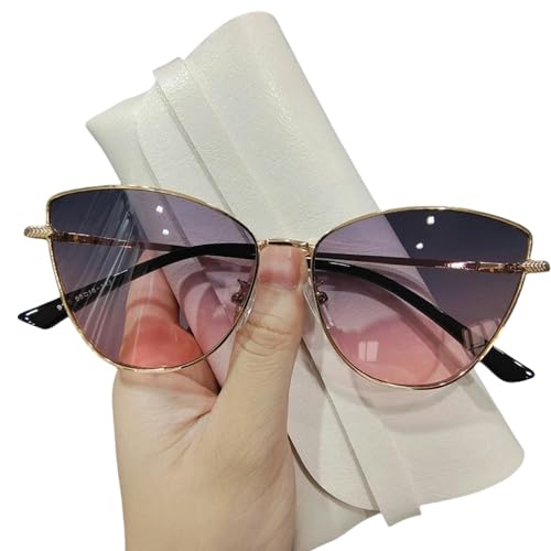 ZZZOLX Sonnenbrille herren Katzenaugenrahmen Sonnenbrille Frauen Brille Sonnenbrille Frauen Sonnenbrillen.-Goldgrau Pink-Andere von ZZZOLX