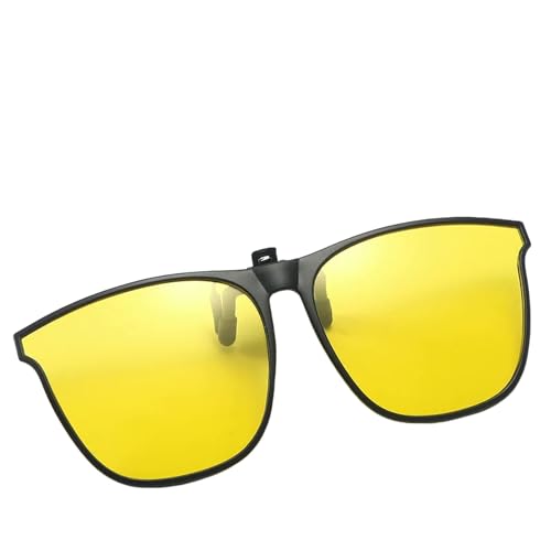 ZZZOLX Sonnenbrille herren Polarisierte Clip-On-Sonnenbrille Für Männer Autofahrer Brille Nachtsicht Gläsern Quadratgläser.-C7-Polarisiert von ZZZOLX