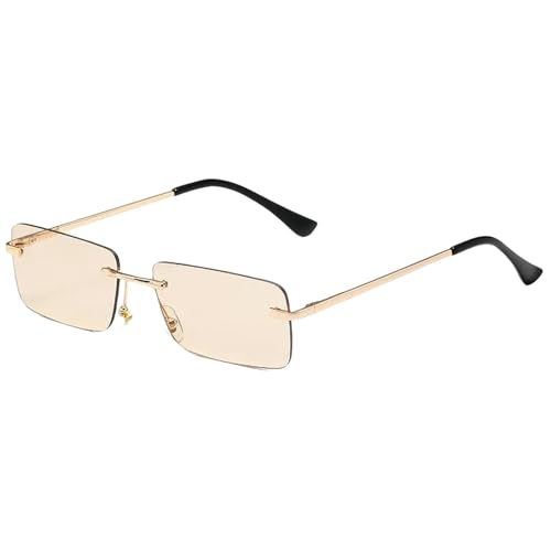 ZZZOLX Sonnenbrille herren Räderne Rechteckige Sonnenbrille Für Männer Und Frauen Kleiner Rahmen Quadratischer Sonnenbrillen Sommer Mehrfarbige Outdoor-Brillen.-Leichte Gelangte von ZZZOLX