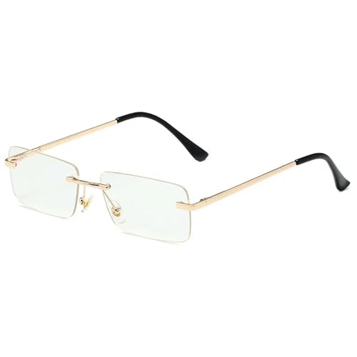 ZZZOLX Sonnenbrille herren Räderne Rechteckige Sonnenbrille Für Männer Und Frauen Kleiner Rahmen Quadratischer Sonnenbrillen Sommer Mehrfarbige Outdoor-Brillen.-Transparent von ZZZOLX