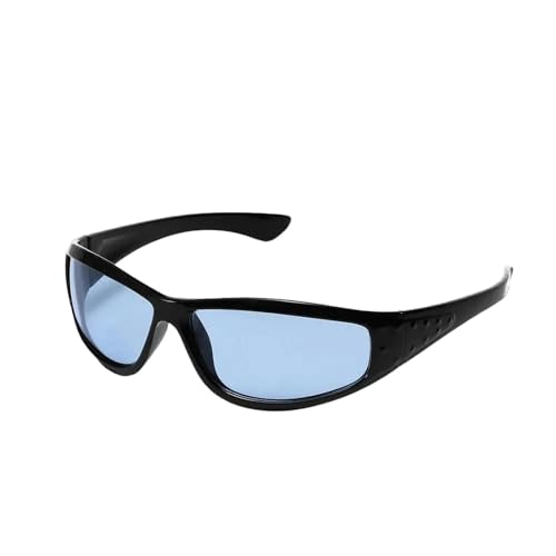 ZZZOLX Sonnenbrille herren Silberne Sonnenbrille, Farbe Hohl, Zukünftiger Technologischer Sinn, Internet -Promi -Sonnenbrille Für Frauen, Sonnenbrille Für Männer.-Aqua Blau B von ZZZOLX