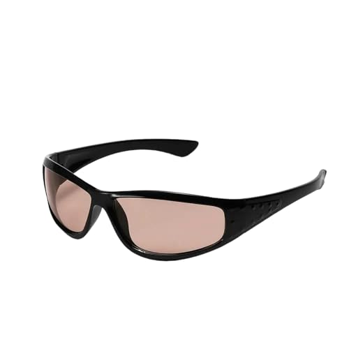 ZZZOLX Sonnenbrille herren Silberne Sonnenbrille, Farbe Hohl, Zukünftiger Technologischer Sinn, Internet -Promi -Sonnenbrille Für Frauen, Sonnenbrille Für Männer.-Hellbraun B von ZZZOLX