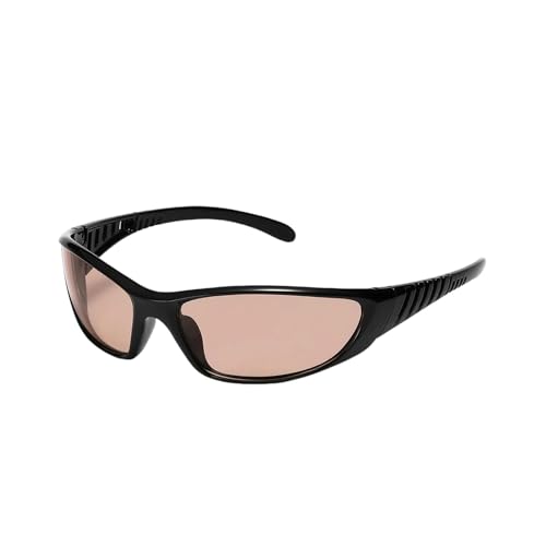 ZZZOLX Sonnenbrille herren Silberne Sonnenbrille, Farbe Hohl, Zukünftiger Technologischer Sinn, Internet -Promi -Sonnenbrille Für Frauen, Sonnenbrille Für Männer.-Schwarz Braun von ZZZOLX