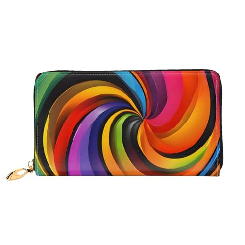 ZZZSWSYWZ Stilvolle Damen-Reisebrieftasche, lange Handy-Clutch, Geldbörse, Mikrofaser-Leder, Reißverschluss, Münzgeldbörse, Clutch, Kreditkarten-Organizer, Taschen, 3D-Druck, Grafik, lange Geldbörse von ZZZSWSYWZ