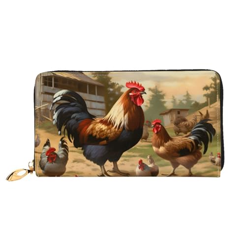 ZZZSWSYWZ Stilvolle Damen-Reisebrieftasche, lange Handy-Clutch, Geldbörse, Mikrofaser-Leder, Reißverschluss, Münzgeldbörse, Clutch, Kreditkarten-Organizer, Taschen, 3D-Druck, Grafik, lange Geldbörse von ZZZSWSYWZ