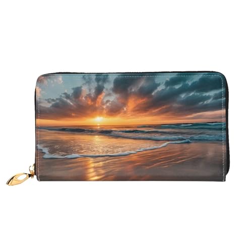 ZZZSWSYWZ Stilvolle Damen-Reisebrieftasche, lange Handy-Clutch, Geldbörse, Mikrofaser-Leder, Reißverschluss, Münzgeldbörse, Clutch, Kreditkarten-Organizer, Taschen, 3D-Druck, Grafik, lange Geldbörse von ZZZSWSYWZ