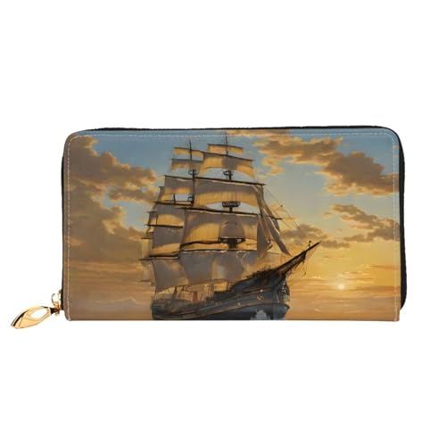ZZZSWSYWZ Stilvolle Damen-Reisebrieftasche, lange Handy-Clutch, Geldbörse, Mikrofaser-Leder, Reißverschluss, Münzgeldbörse, Clutch, Kreditkarten-Organizer, Taschen, 3D-Druck, Grafik, lange Geldbörse von ZZZSWSYWZ