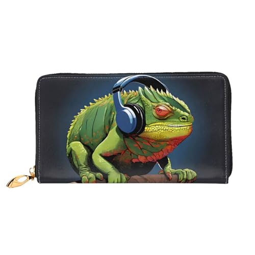 ZZZSWSYWZ Stilvolle Damen-Reisebrieftasche, lange Handy-Clutch, Geldbörse, Mikrofaser-Leder, Reißverschluss, Münzgeldbörse, Clutch, Kreditkarten-Organizer, Taschen, 3D-Druck, Grafik, lange Geldbörse von ZZZSWSYWZ