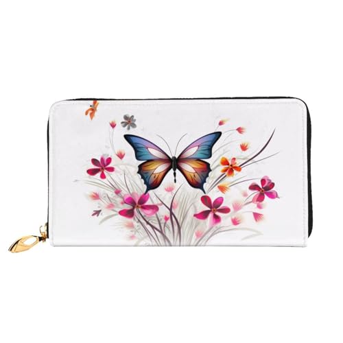 ZZZSWSYWZ Stilvolle Damen-Reisebrieftasche, lange Handy-Clutch, Geldbörse, Mikrofaser-Leder, Reißverschluss, Münzgeldbörse, Clutch, Kreditkarten-Organizer, Taschen, 3D-Druck, Grafik, lange Geldbörse von ZZZSWSYWZ