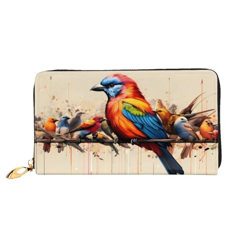 ZZZSWSYWZ Stilvolle Damen-Reisebrieftasche, lange Handy-Clutch, Geldbörse, Mikrofaser-Leder, Reißverschluss, Münzgeldbörse, Clutch, Kreditkarten-Organizer, Taschen, 3D-Druck, Grafik, lange Geldbörse von ZZZSWSYWZ
