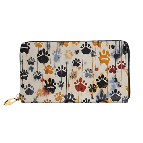 ZZZSWSYWZ Stilvolle Damen-Reisebrieftasche, lange Handy-Clutch, Geldbörse, Mikrofaser-Leder, Reißverschluss, Münzgeldbörse, Clutch, Kreditkarten-Organizer, Taschen, 3D-Druck, Grafik, lange Geldbörse von ZZZSWSYWZ