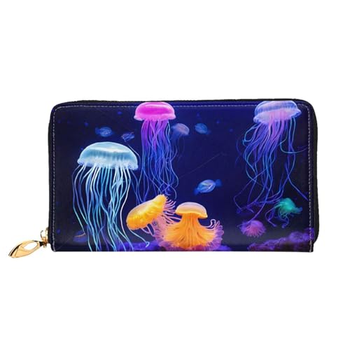 ZZZSWSYWZ Stilvolle Damen-Reisebrieftasche, lange Handy-Clutch, Geldbörse, Mikrofaser-Leder, Reißverschluss, Münzgeldbörse, Clutch, Kreditkarten-Organizer, Taschen, 3D-Druck, Grafik, lange Geldbörse von ZZZSWSYWZ