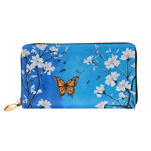 ZZZSWSYWZ Stilvolle Damen-Reisebrieftasche, lange Handy-Clutch, Geldbörse, Mikrofaser-Leder, Reißverschluss, Münzgeldbörse, Clutch, Kreditkarten-Organizer, Taschen, 3D-Druck, Grafik, lange Geldbörse von ZZZSWSYWZ