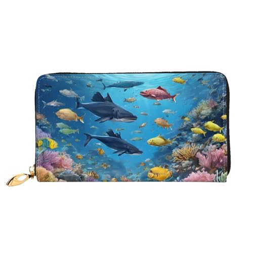 ZZZSWSYWZ Stilvolle Damen-Reisebrieftasche, lange Handy-Clutch, Geldbörse, Mikrofaser-Leder, Reißverschluss, Münzgeldbörse, Clutch, Kreditkarten-Organizer, Taschen, 3D-Druck, Grafik, lange Geldbörse von ZZZSWSYWZ