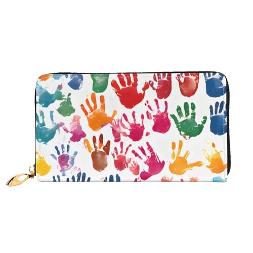 ZZZSWSYWZ Stilvolle Damen-Reisebrieftasche, lange Handy-Clutch, Geldbörse, Mikrofaser-Leder, Reißverschluss, Münzgeldbörse, Clutch, Kreditkarten-Organizer, Taschen, 3D-Druck, Grafik, lange Geldbörse von ZZZSWSYWZ