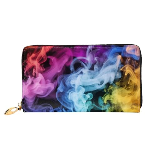 ZZZSWSYWZ Stilvolle Damen-Reisebrieftasche, lange Handy-Clutch, Geldbörse, Mikrofaser-Leder, Reißverschluss, Münzgeldbörse, Clutch, Kreditkarten-Organizer, Taschen, 3D-Druck, Grafik, lange Geldbörse von ZZZSWSYWZ