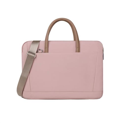 laptoptasche Einfache Schulterhandtasche, leichte Anti-Schock-Laptop-Liner-Schutzhülle, Pendler-Aktentasche Notebook Tasche(Pink) von ZZlei2yu-12