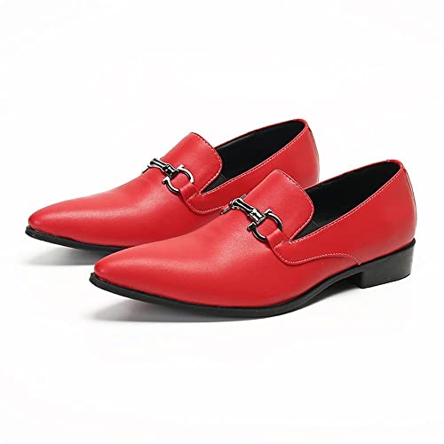 ZZveZZ Rote Gelbe Herrenschuhe Sommer Casual Retro Herren Weiche Alleinige Schuhe (Color : Red, Size : 42 EU) von ZZveZZ