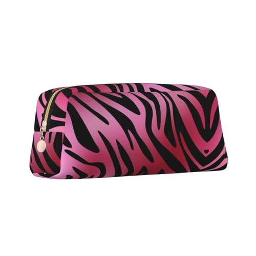 Federmäppchen mit Zebra-Tiger-Leoparden-Motiv, große Kapazität, Schreibwarenbox, tragbares Federmäppchen für Männer und Frauen, gold, Einheitsgröße, Taschen-Organizer von ZaKhs