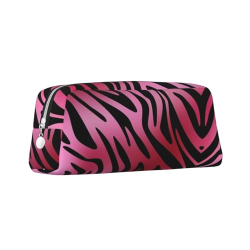 Federmäppchen mit Zebra-Tiger-Leoparden-Motiv, große Kapazität, Schreibwarenbox, tragbares Federmäppchen für Männer und Frauen, silber, Einheitsgröße, Taschen-Organizer von ZaKhs