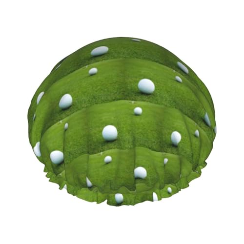 Grass Baseball Softball Print Duschhauben Elastisch Wiederverwendbar Wasserdicht Badekappen Doppellagige Haarkappe für Damen Herren Grass Baseball Softball Print Duschhauben Elastisch Wiederverwendbar Wasserdicht Badekappen Doppellagige Haarkappe für Damen Herren von ZaKhs