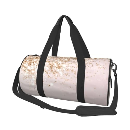 Reisetasche mit Tasche und verstellbarem Riemen, große Sporttasche, modische Yoga-Tasche für Damen und Herren, Roségold, Schwarz , Einheitsgröße von ZaKhs
