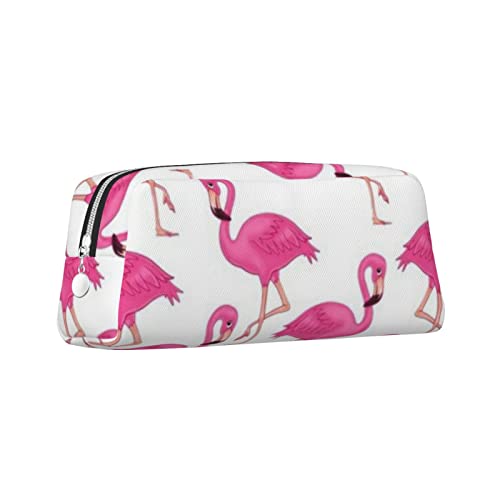 ZaKhs Federmäppchen mit Flamingo-Druck, großes Fassungsvermögen, tragbares Federmäppchen für Männer und Frauen, Rosa, silber, Einheitsgröße, Taschen-Organizer von ZaKhs