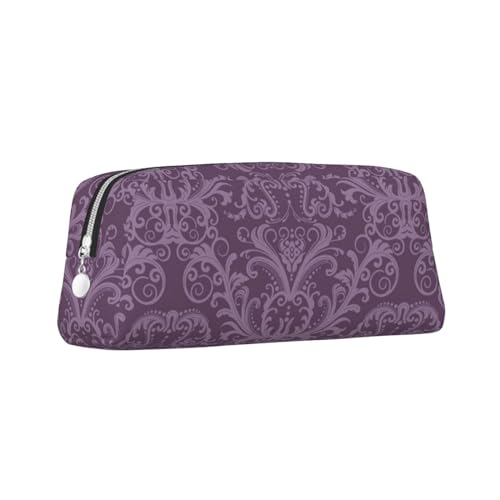 ZaKhs Federmäppchen mit violettem Aufdruck, große Kapazität, Schreibwarenbox, tragbares Federmäppchen für Männer und Frauen, silber, Einheitsgröße, Taschen-Organizer von ZaKhs