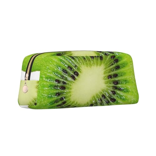 ZaKhs Kiwi Slice Federmäppchen, großes Fassungsvermögen, Schreibwarenbox, tragbares Federmäppchen für Männer und Frauen, gold, Einheitsgröße, Taschen-Organizer von ZaKhs