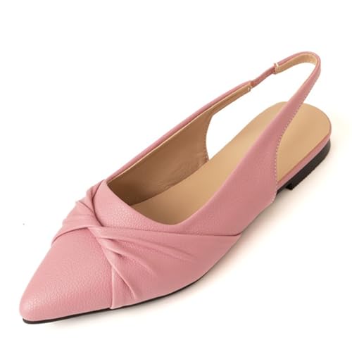 ZaKoonaC Damen Flache Sandaletten mit Spitzer Zehe | Büro & Freizeit | Atmungsaktiv Mehrere Farben (Rose, 51 EU) von ZaKoonaC