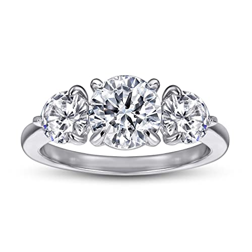 Eheringe für Frauen Sterling, Damen-Sterling-Schmuck, Luxus-Ring Sterling mit Zirkonia von ZaLix