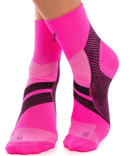 ZaTech Plantarfasziitis Socke, Kompression Socken. Ferse, Knöchel und Fußgewölbe. (Rosa/Schwarz, S, 35-39) von ZaTech