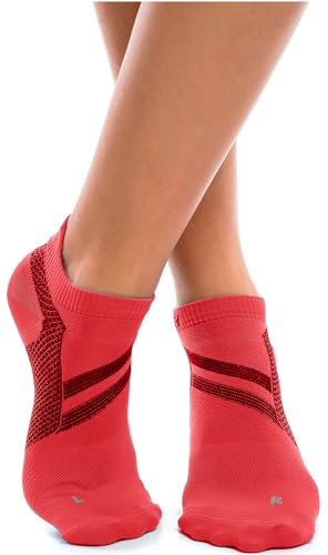 ZaTech kurze Plantarfasziitis Socken, Kompression Socken, Stützsocken, für Damen und Herren (Koralle, L 41-43) von ZaTech