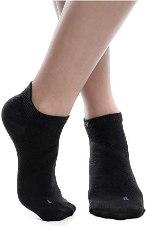 ZaTech kurze Plantarfasziitis Socken, Kompression Socken, Stützsocken, für Damen und Herren (Schwarz, L, 41-43) von ZaTech