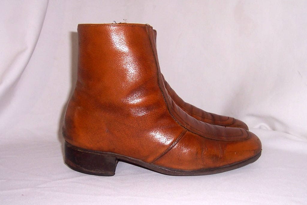 Vintage 1970S Leder Stiefeletten - Herren Gr. 38 Vintage 1970S Leder Stiefeletten - Herren Gr. 38 von ZaasVintageBoots
