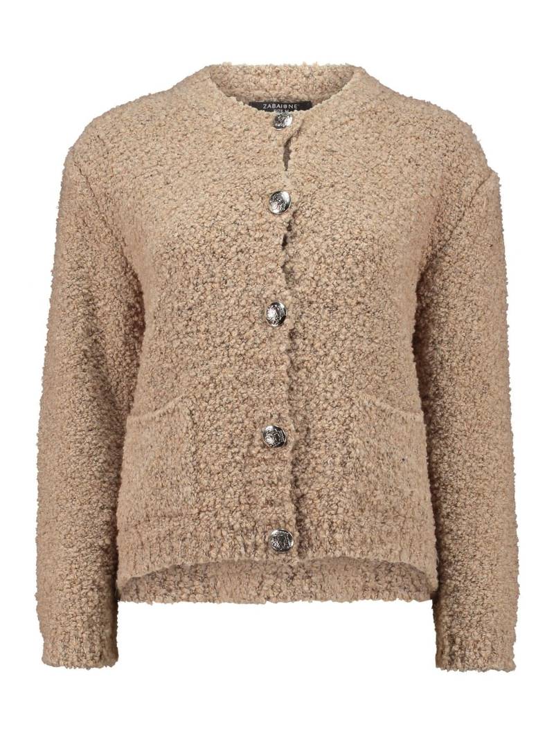 Zabaione - Cardigan Ma44riaa taupe von Zabaione