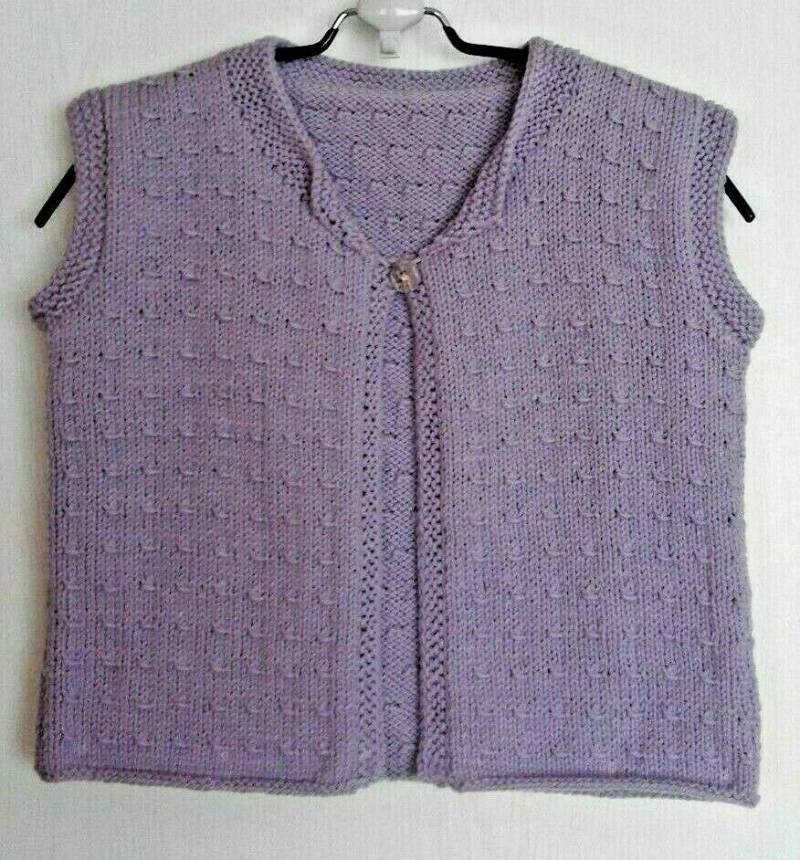 Kinderweste Strickweste Gr.86/92 Flieder Handgestrickt Kinderweste Strickweste Gr.86/92 Flieder Handgestrickt von ZabelinoWaren
