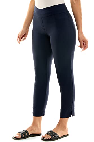 Zac & Rachel Damen Knöchellange Schlupfhose aus Millennium-Stoff – perfekt entworfenes gewebtes Stretch für die schmeichelhafteste Passform Lässige Hose, Marineblauer Blazer, 50 Mehr von Zac & Rachel