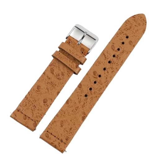 ZacLAy 16mm-24mm Vintage Leder Armband Straps Strauß Muster Quick Release Uhr Armband Armbänder Uhr Zubehör, Bräunen, 16mm ZacLAy 16mm-24mm Vintage Leder Armband Straps Strauß Muster Quick Release Uhr Armband Armbänder Uhr Zubehör, Bräunen, 16mm von ZacLAy